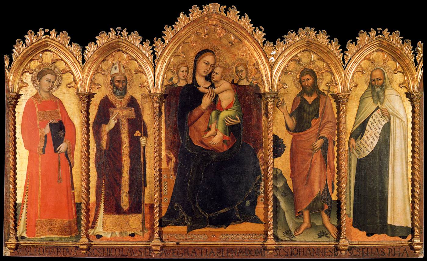 Christus mit Madonna umringt von Heiligen — Nikolaus